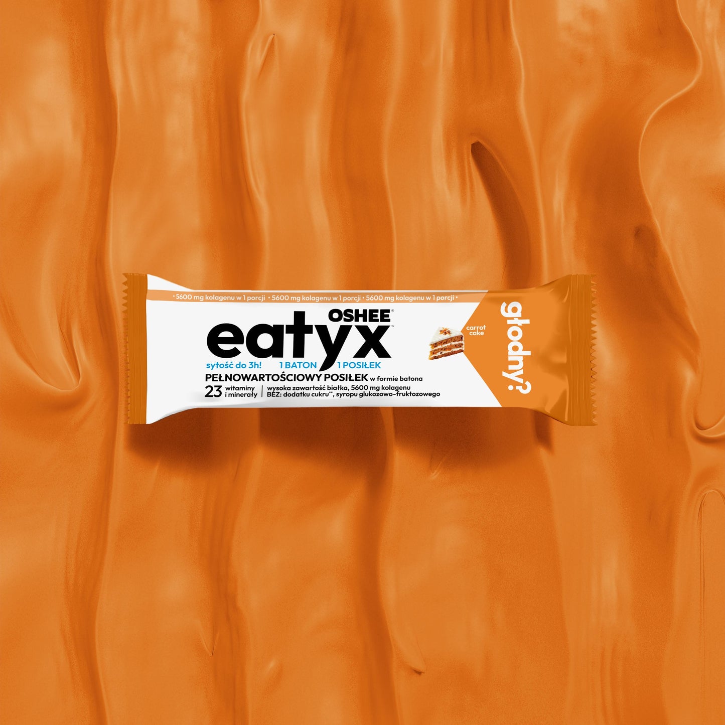 eatyx PEŁNOWARTOŚCIOWY POSIŁEK W FORMIE BATONA CIASTO MARCHEWKOWE 60g