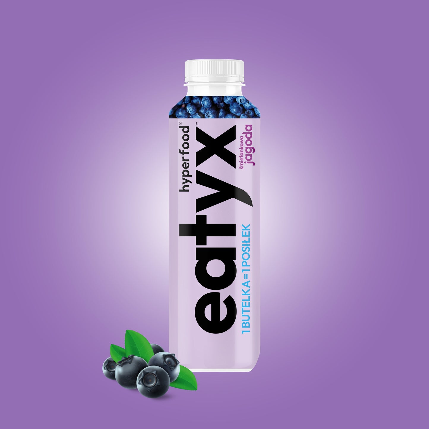 eatyx ZBILANSOWANY PEŁNOWARTOŚCIOWY POSIŁEK GOTOWY DO SPOŻYCIA ŚMIETANKOWA JAGODA 500 ml