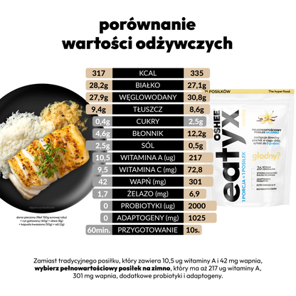 eatyx PEŁNOWARTOŚCIOWY POSIŁEK WANILIA (duże opakowanie 15 porcji)