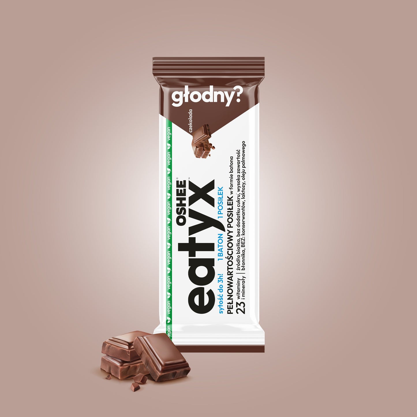 eatyx PEŁNOWARTOŚCIOWY POSIŁEK W FORMIE BATONA CZEKOLADA 60g