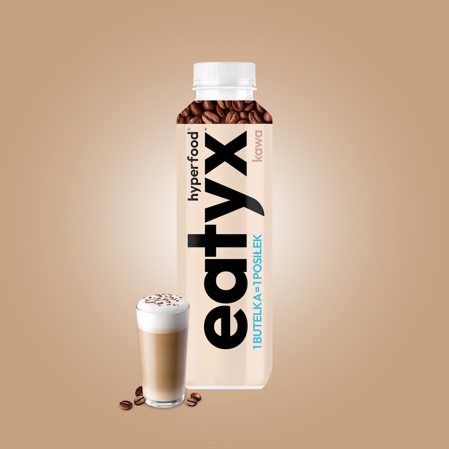 eatyx ZBILANSOWANY PEŁNOWARTOŚCIOWY POSIŁEK GOTOWY DO SPOŻYCIA KAWA 500 ml