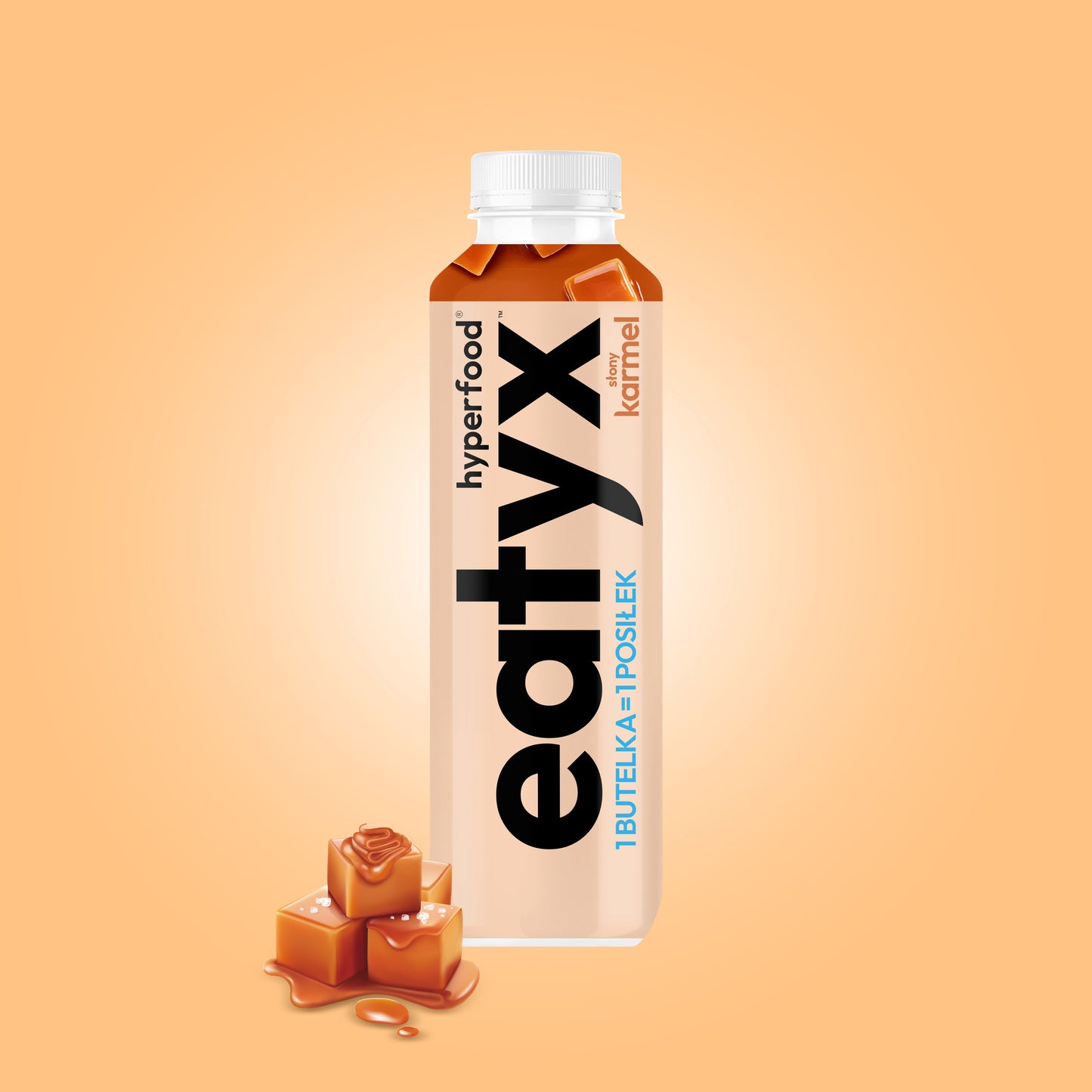 eatyx ZBILANSOWANY PEŁNOWARTOŚCIOWY POSIŁEK GOTOWY DO SPOŻYCIA SŁONY KARMEL 500 ml